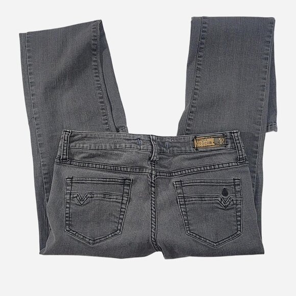 Volcom Grey Straight Leg Jeans | W28 L32 | Size 7 | Skater Style - Picture 5 of 6
